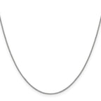 0.8mm 10K White Gold Box Chain - Sophia Jewelers