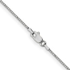 0.8mm 10K White Gold Box Chain - Sophia Jewelers