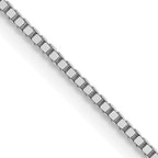 0.8mm 10K White Gold Box Chain - Sophia Jewelers