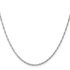 1.3mm 10K White Gold Singapore Chain - Sophia Jewelers