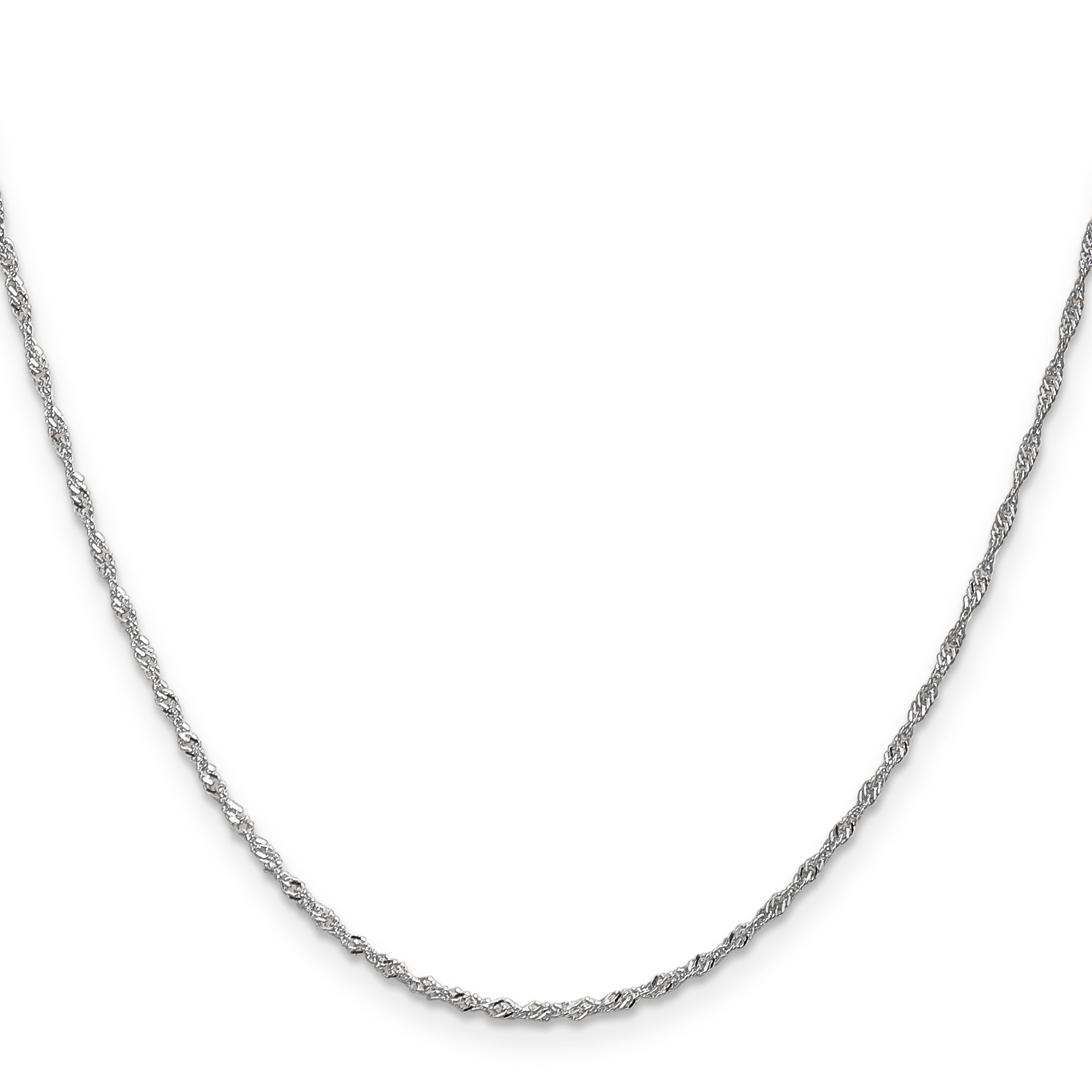 1.3mm 10K White Gold Singapore Chain - Sophia Jewelers