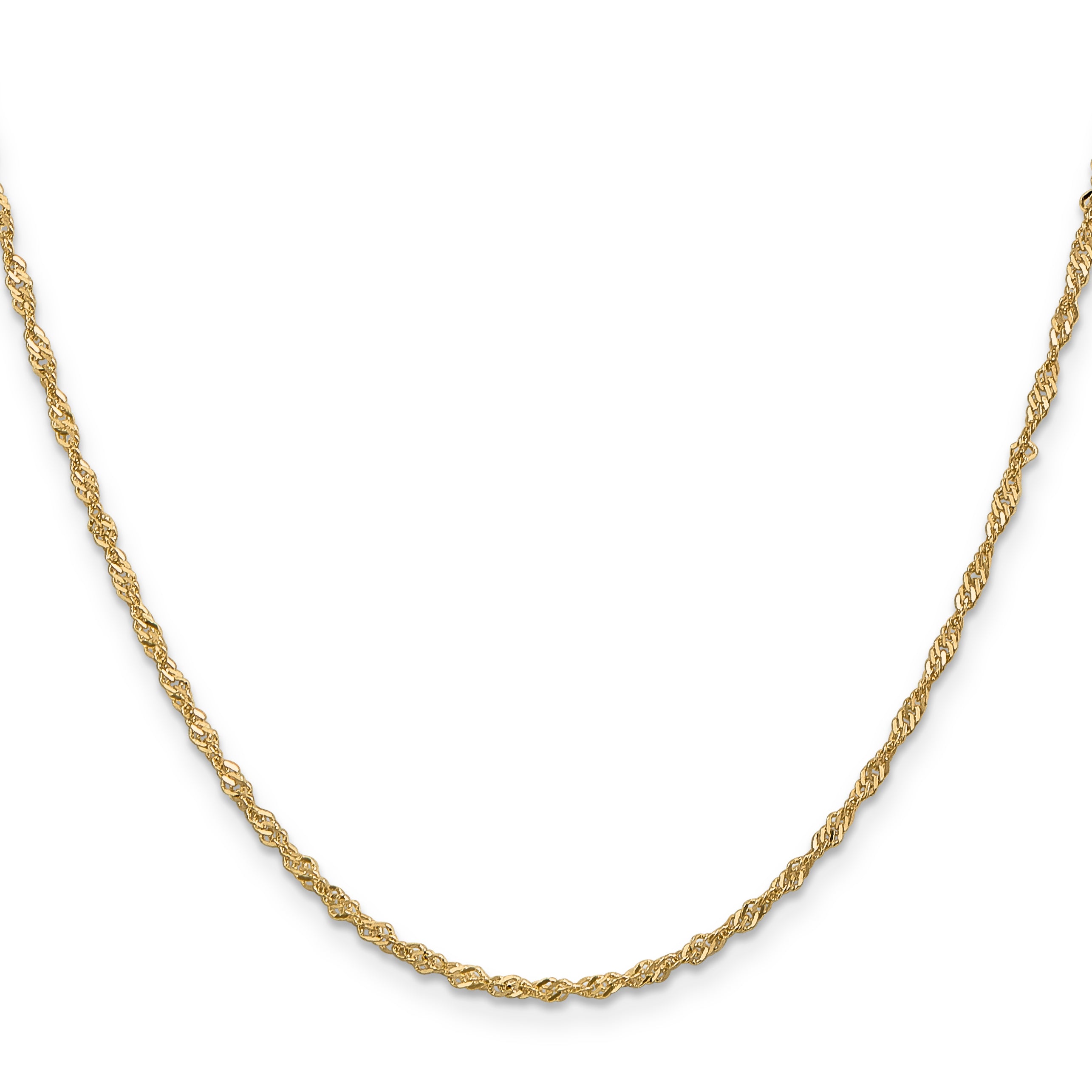 1.7mm 10K Yellow Gold Singapore Chain - Sophia Jewelers