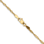 1.7mm 10K Yellow Gold Singapore Chain - Sophia Jewelers