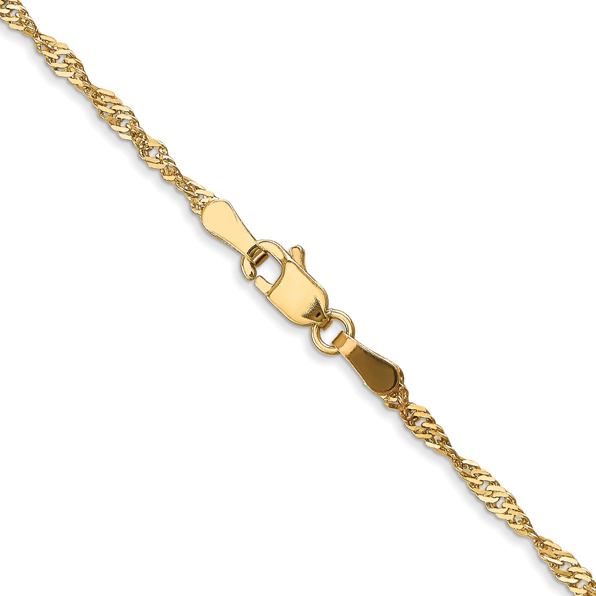 1.7mm 10K Yellow Gold Singapore Chain - Sophia Jewelers