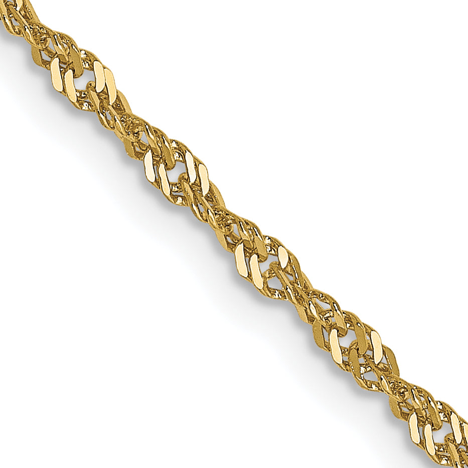 1.7mm 10K Yellow Gold Singapore Chain - Sophia Jewelers