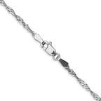 1.7mm 10K White Gold Singapore Chain - Sophia Jewelers