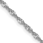 1.7mm 10K White Gold Singapore Chain - Sophia Jewelers