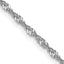 1.7mm 10K White Gold Singapore Chain - Sophia Jewelers
