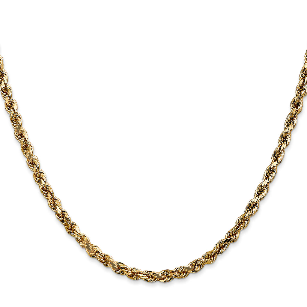 3.5mm 10K Yellow Gold Diamond-Cut Rope Chain - Sophia Jewelers