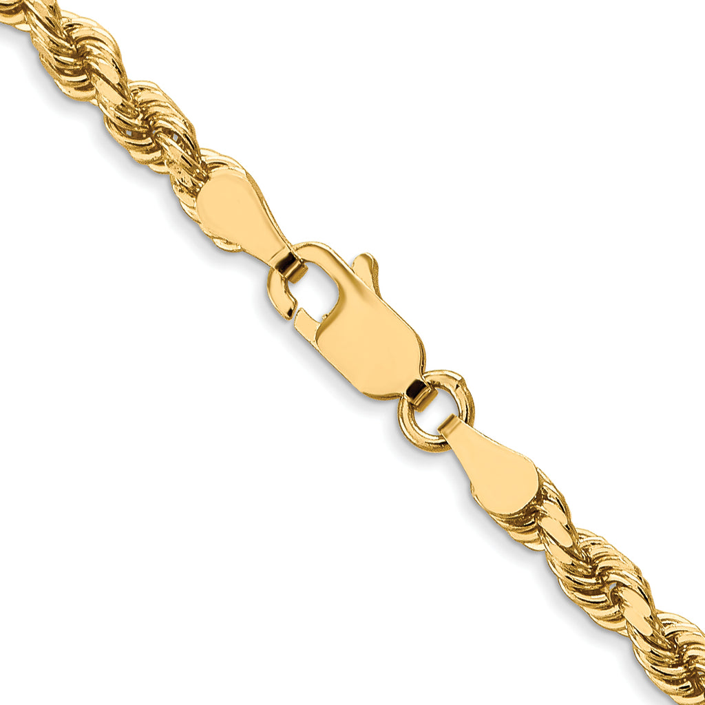 3.5mm 10K Yellow Gold Diamond-Cut Rope Chain - Sophia Jewelers