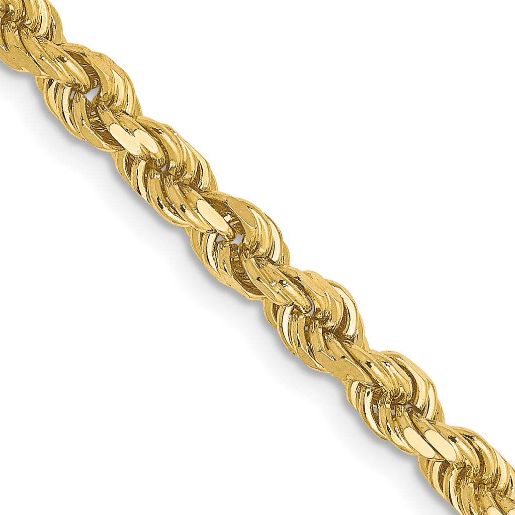 3.5mm 10K Yellow Gold Diamond-Cut Rope Chain - Sophia Jewelers