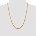 10K 4mm Diamond-Cut Rope Chain