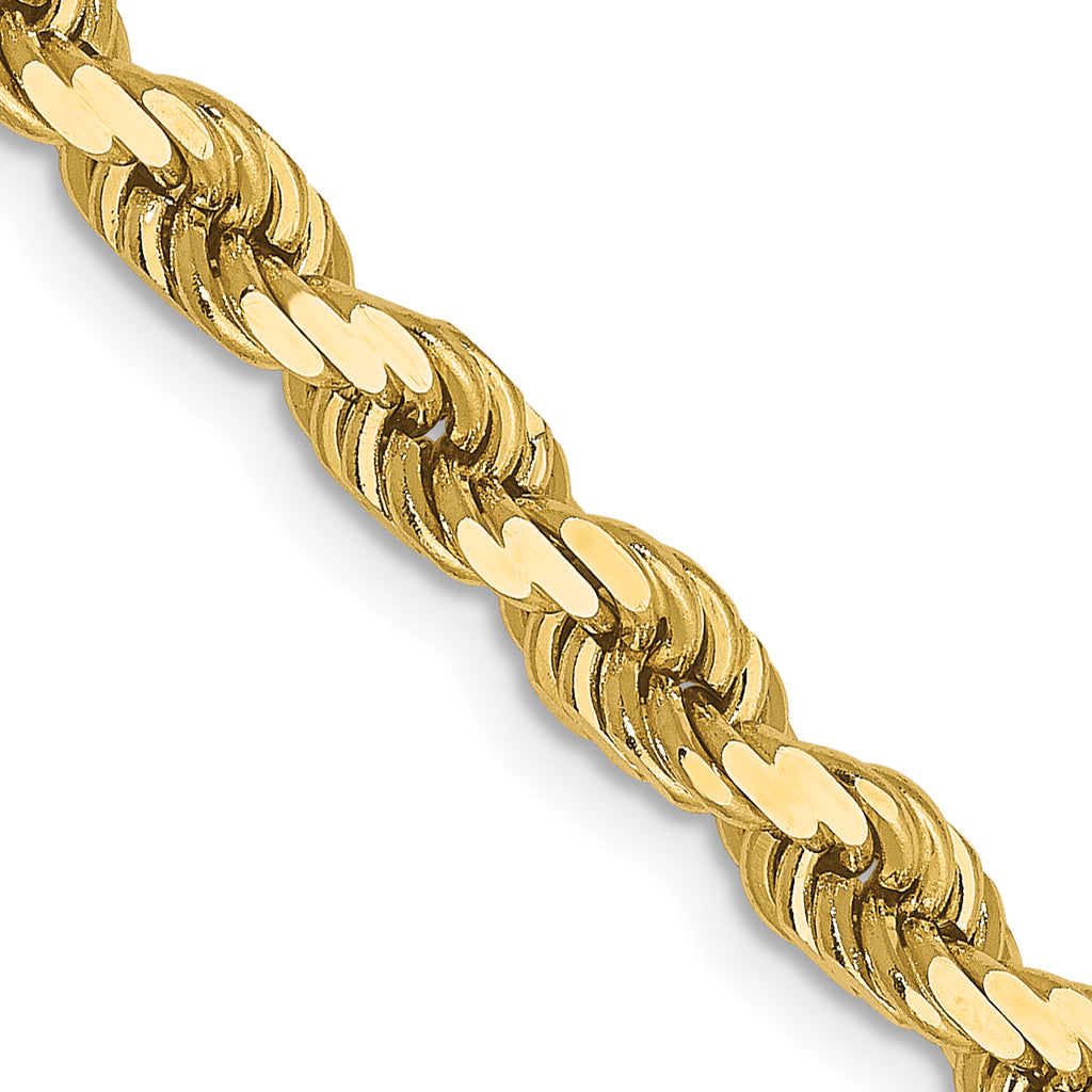 4.0mm 10K Yellow Gold Diamond-Cut Rope Chain - Sophia Jewelers