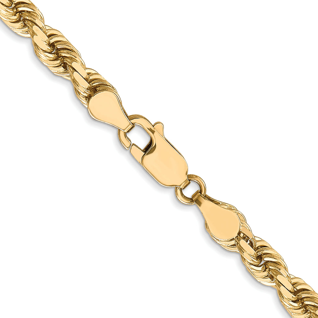 4.5mm 10K Yellow Gold Diamond-Cut Rope Chain - Sophia Jewelers