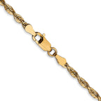 2.75mm 10K Yellow Gold Diamond-Cut Lightweight Rope Chain - Sophia Jewelers