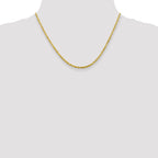 2.75mm 10K Yellow Gold Diamond-Cut Lightweight Rope Chain - Sophia Jewelers
