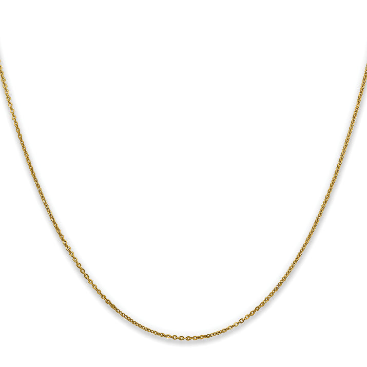 1.1mm 10K Yellow Gold Flat Cable Chain - Sophia Jewelers