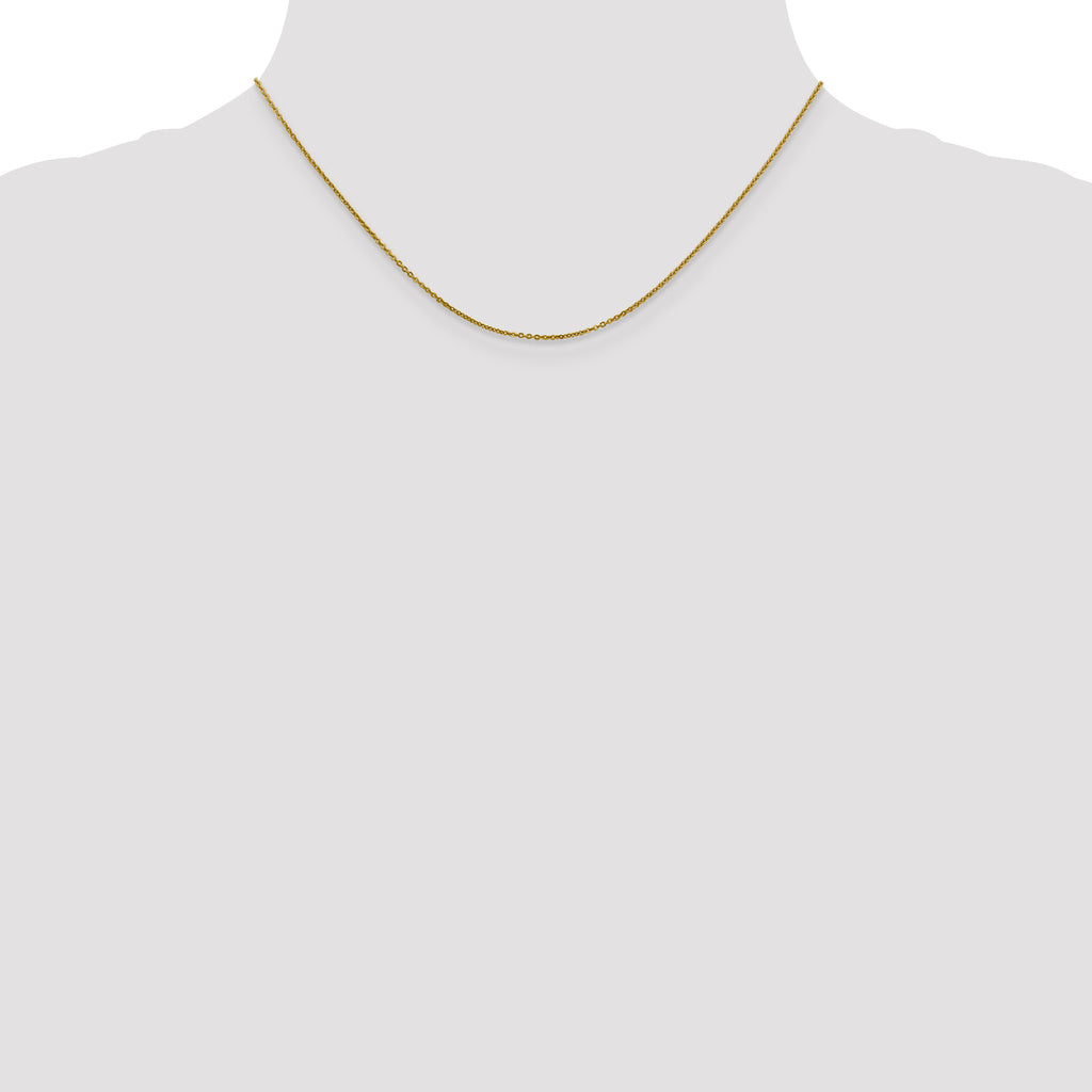 1.1mm 10K Yellow Gold Flat Cable Chain - Sophia Jewelers