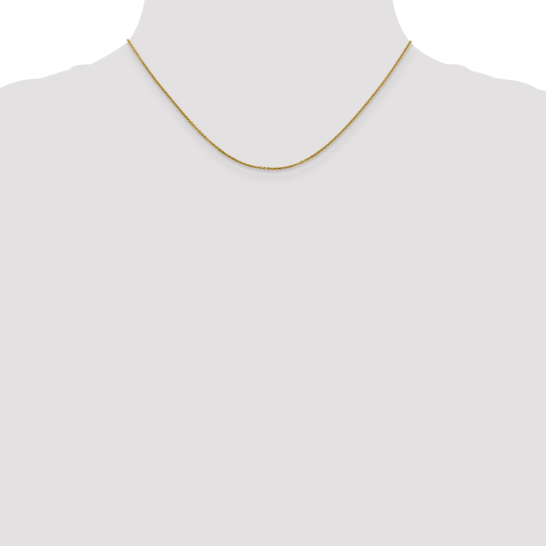 1.1mm 10K Yellow Gold Flat Cable Chain - Sophia Jewelers