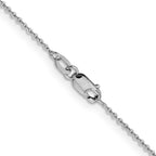 1.1mm 10K White Gold Flat Cable Chain - Sophia Jewelers