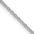 1.1mm 10K White Gold Flat Cable Chain - Sophia Jewelers