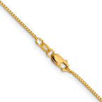 0.95mm 10K Yellow Gold Sparkle Octagonal Box Chain - Sophia Jewelers