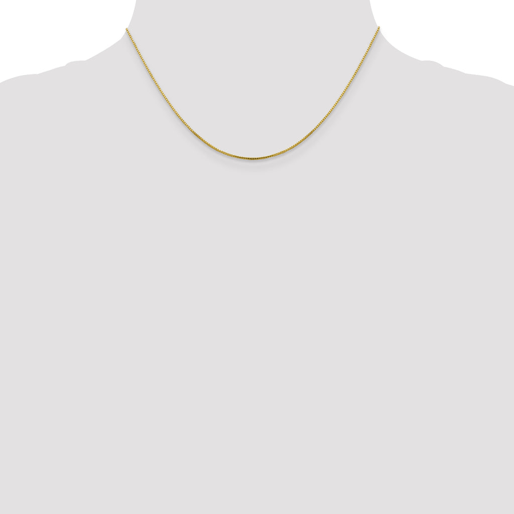 0.95mm 10K Yellow Gold Sparkle Octagonal Box Chain - Sophia Jewelers