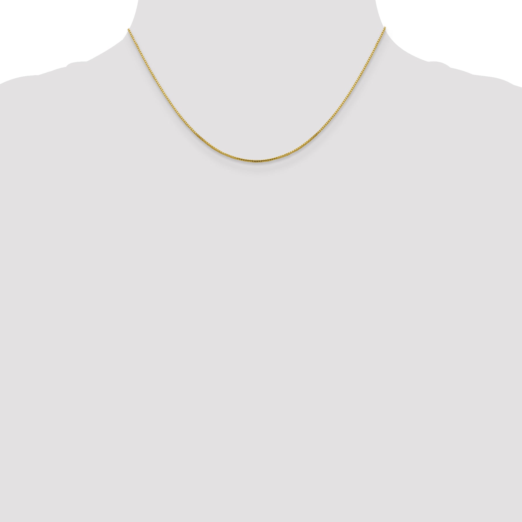 0.95mm 10K Yellow Gold Sparkle Octagonal Box Chain - Sophia Jewelers