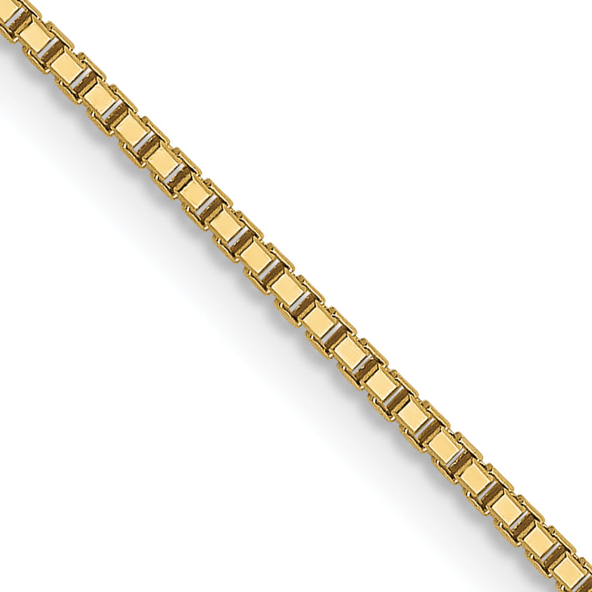 0.95mm 10K Yellow Gold Sparkle Octagonal Box Chain - Sophia Jewelers Main image
