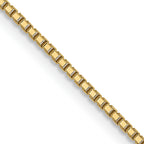 0.95mm 10K Yellow Gold Sparkle Octagonal Box Chain - Sophia Jewelers