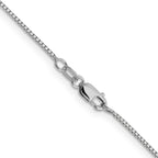 0.95mm 10K White Gold Sparkle Octagonal Box Chain - Sophia Jewelers