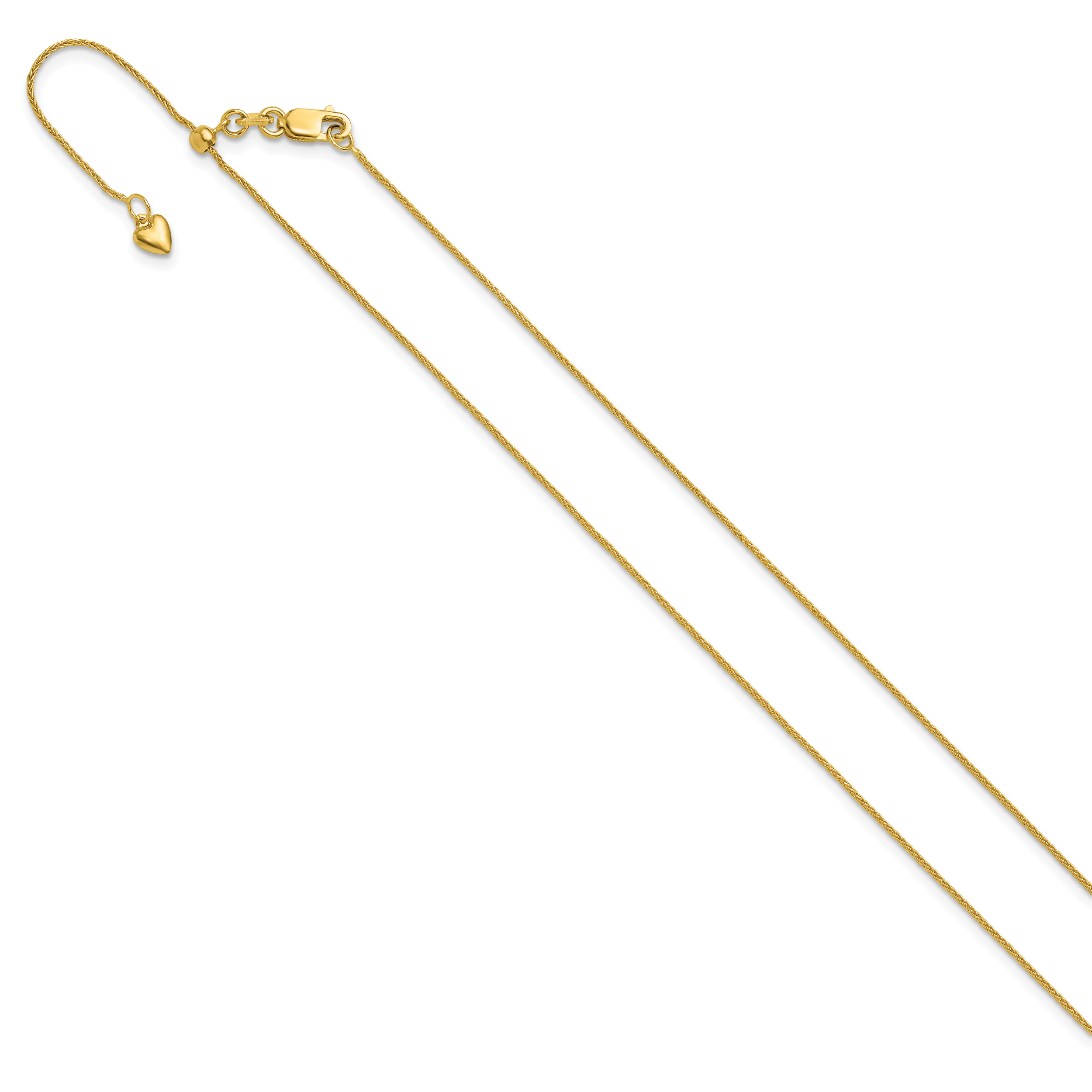 10K Adjustable .8mm Wheat Chain Secondary image