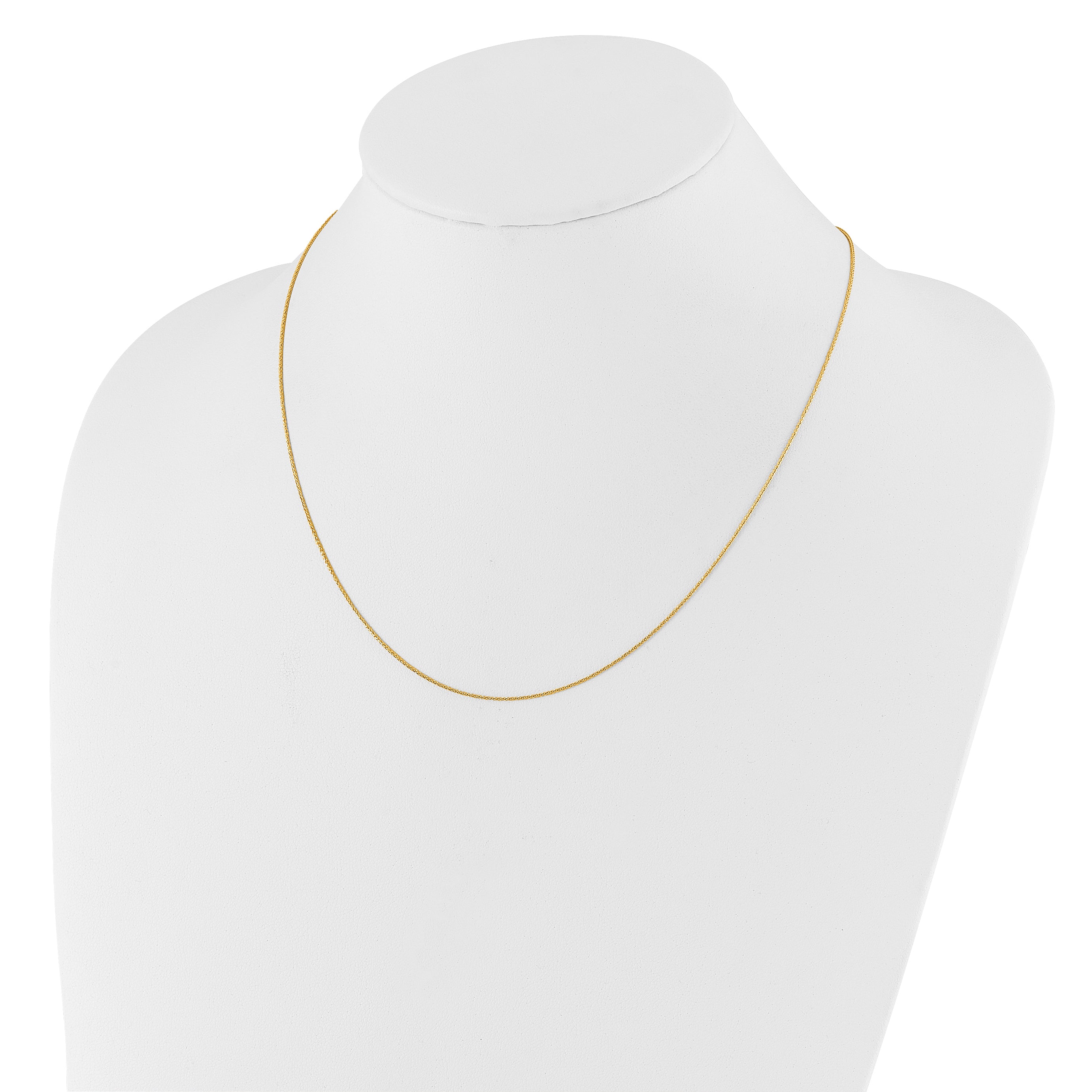 0.8mm 10K Yellow Gold Wheat Chain - Sophia Jewelers