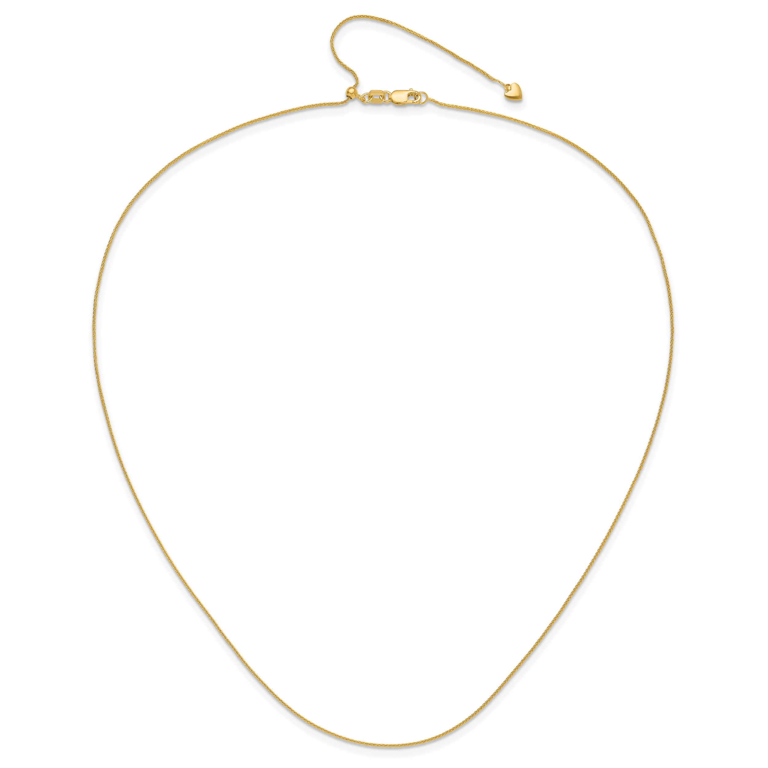 0.8mm 10K Yellow Gold Wheat Chain - Sophia Jewelers