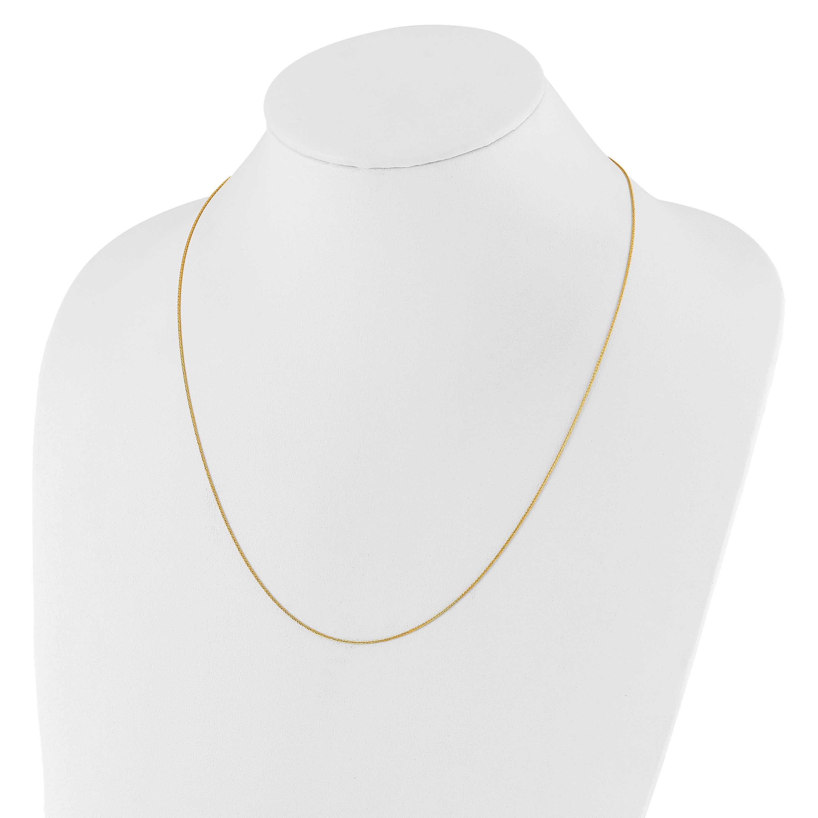 0.8mm 10K Yellow Gold Wheat Chain - Sophia Jewelers