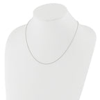 10K White Gold Adjustable .8mm Wheat Chain