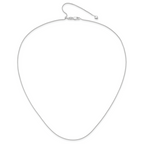 10K White Gold Adjustable .8mm Wheat Chain
