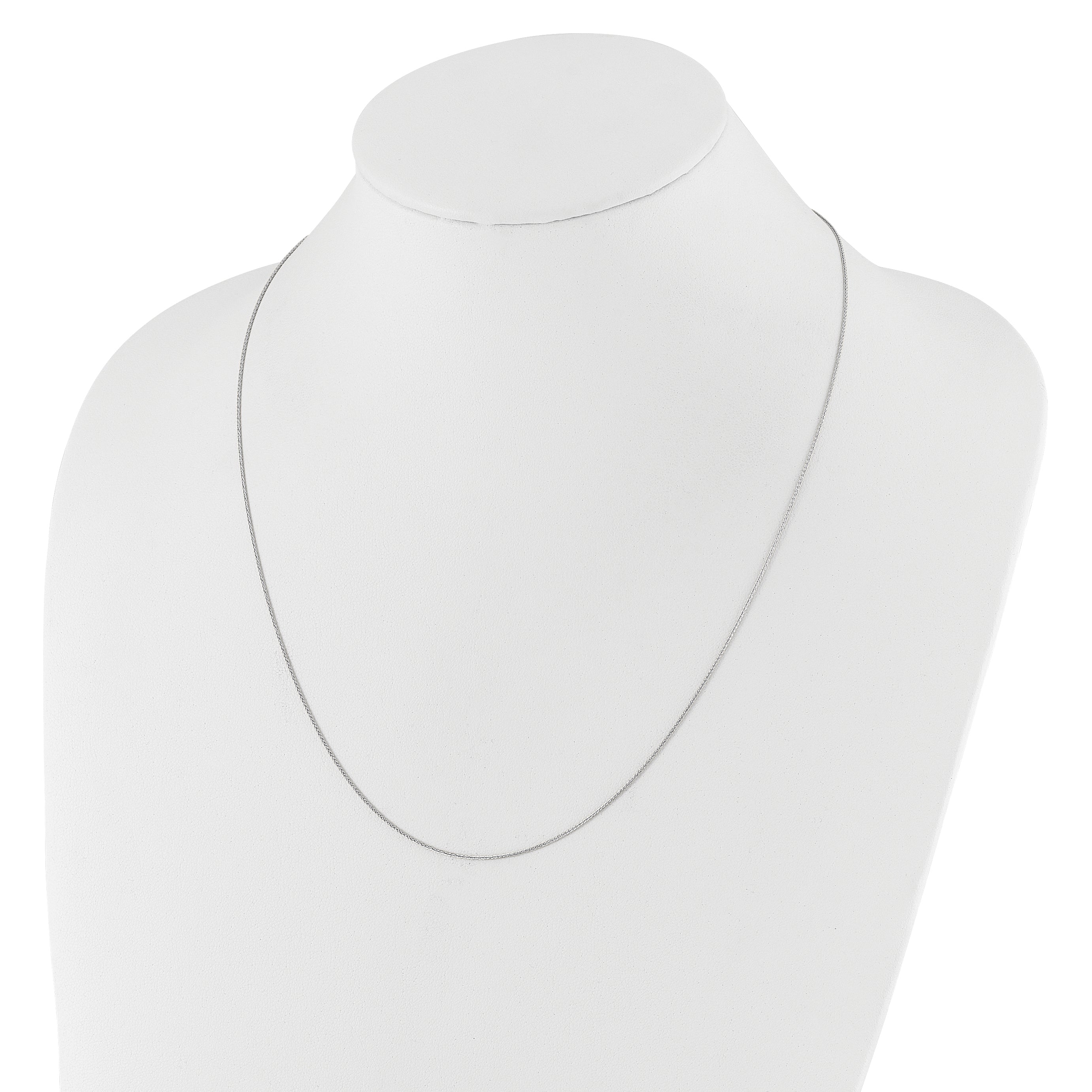 0.8mm 10K White Gold Wheat Chain - Sophia Jewelers