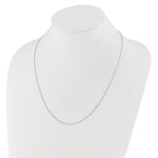 10K White Gold Adjustable .8mm Wheat Chain