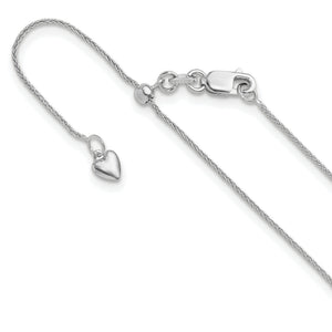 Spiga Wheat Chain in 10K White Gold, 22 to 30 Inch, 0.8mm - Sophia Jewelers