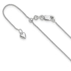 0.8mm 10K White Gold Wheat Chain - Sophia Jewelers