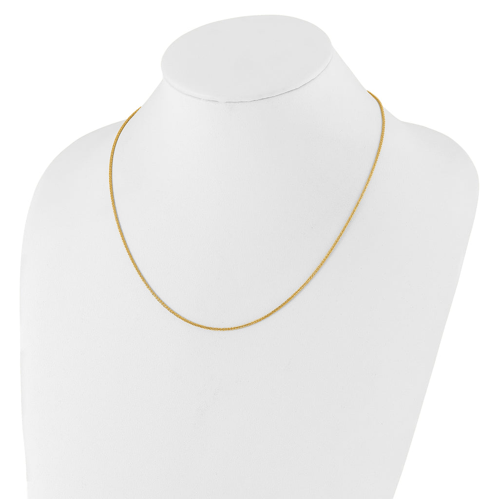 1.35mm 10K Yellow Gold Wheat Chain - Sophia Jewelers
