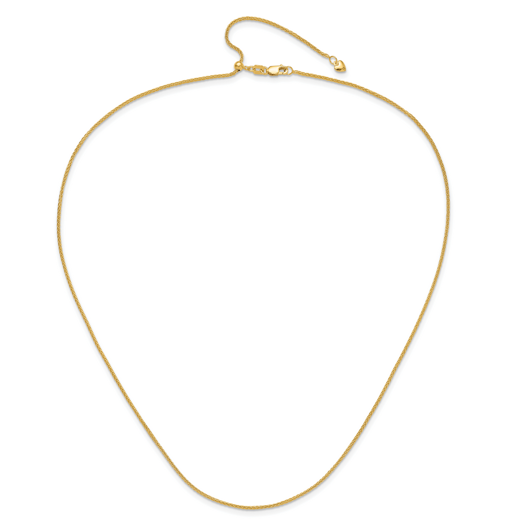 1.35mm 10K Yellow Gold Wheat Chain - Sophia Jewelers
