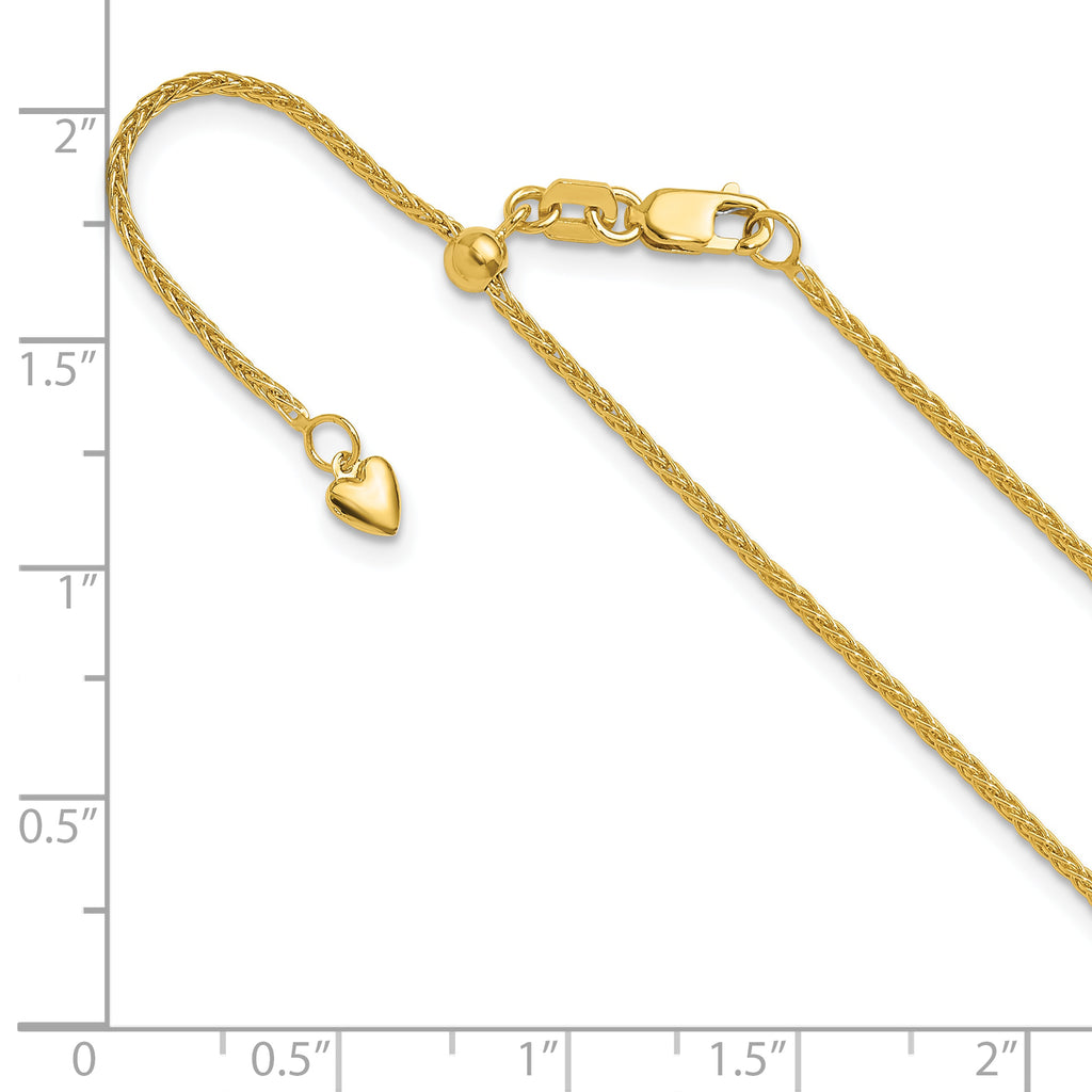 1.35mm 10K Yellow Gold Wheat Chain - Sophia Jewelers