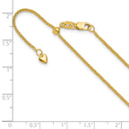 1.35mm 10K Yellow Gold Wheat Chain - Sophia Jewelers
