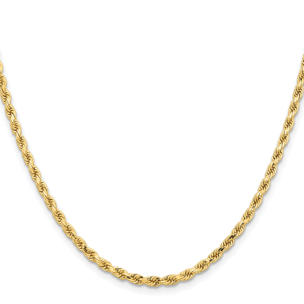 3.25mm 10K Yellow Gold Diamond-Cut Rope Chain - Sophia Jewelers