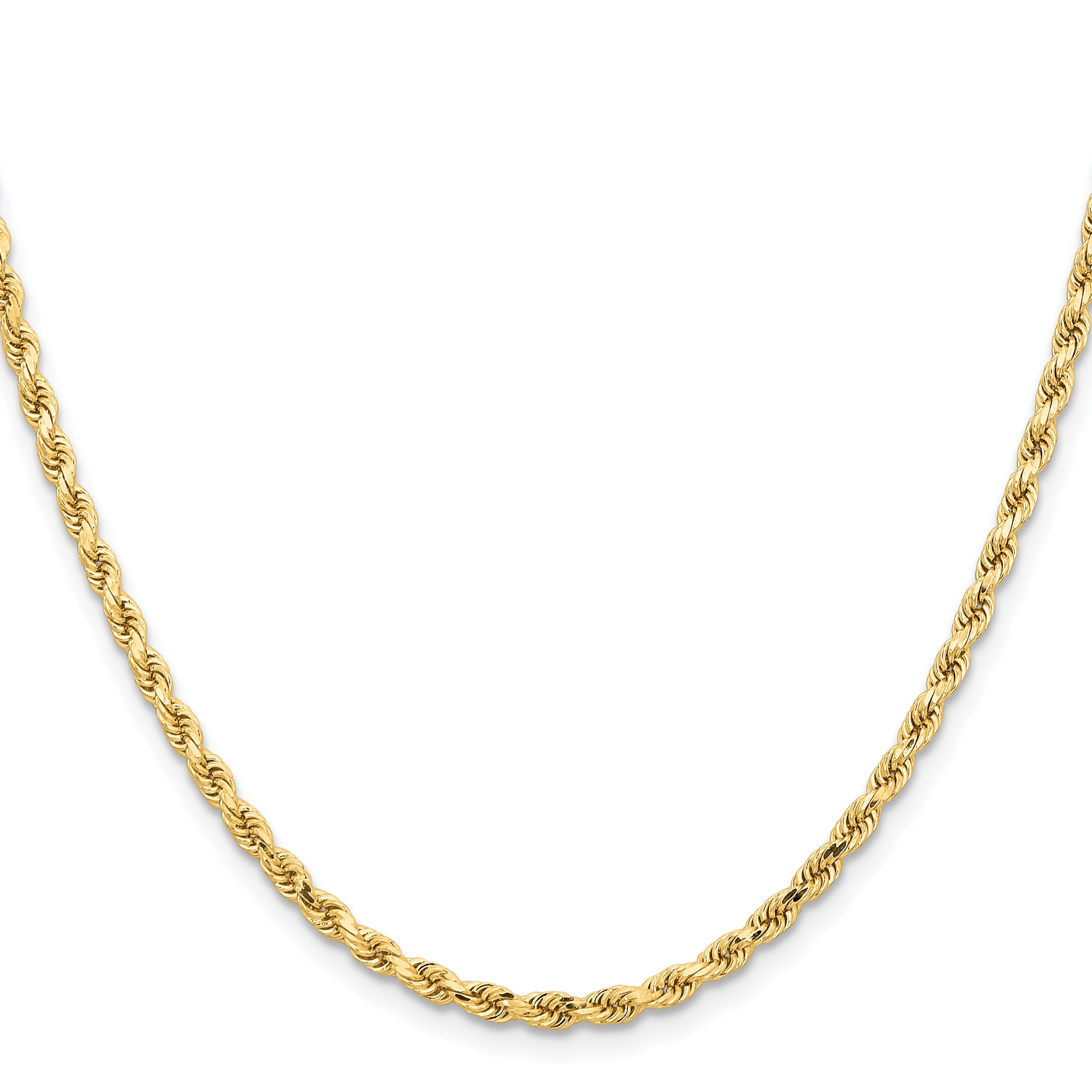 3.25mm 10K Yellow Gold Diamond-Cut Rope Chain - Sophia Jewelers