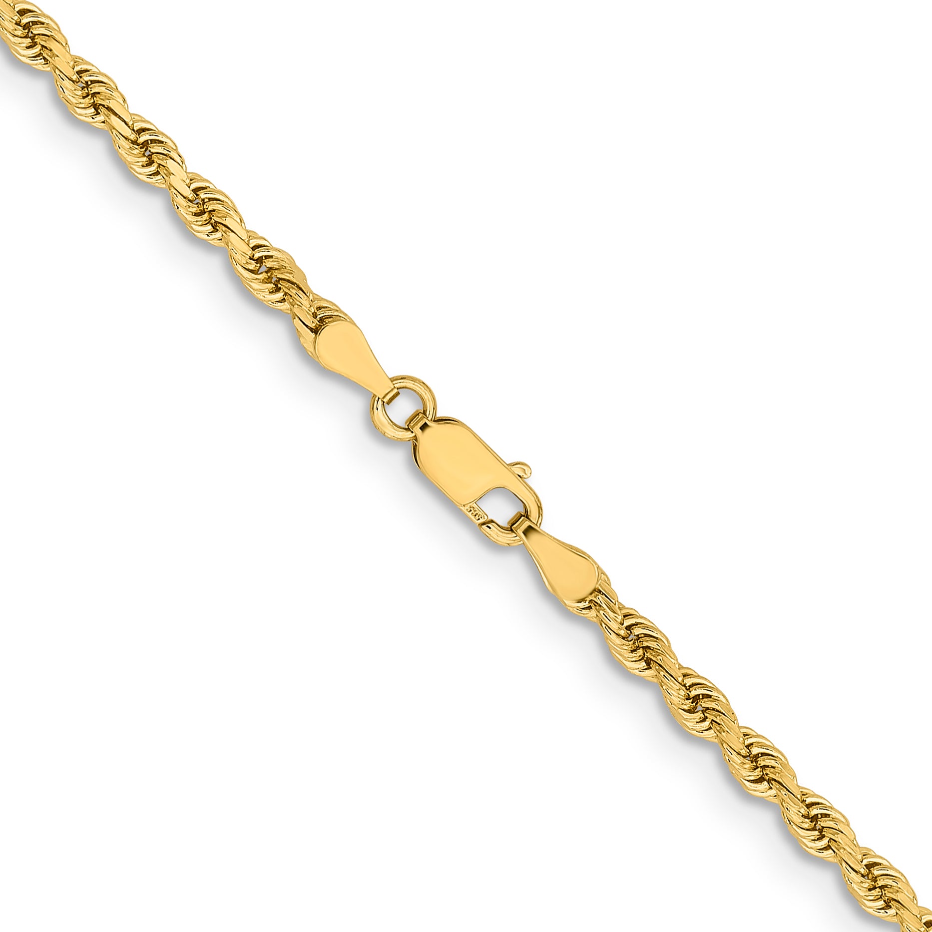 3.25mm 10K Yellow Gold Diamond-Cut Rope Chain - Sophia Jewelers