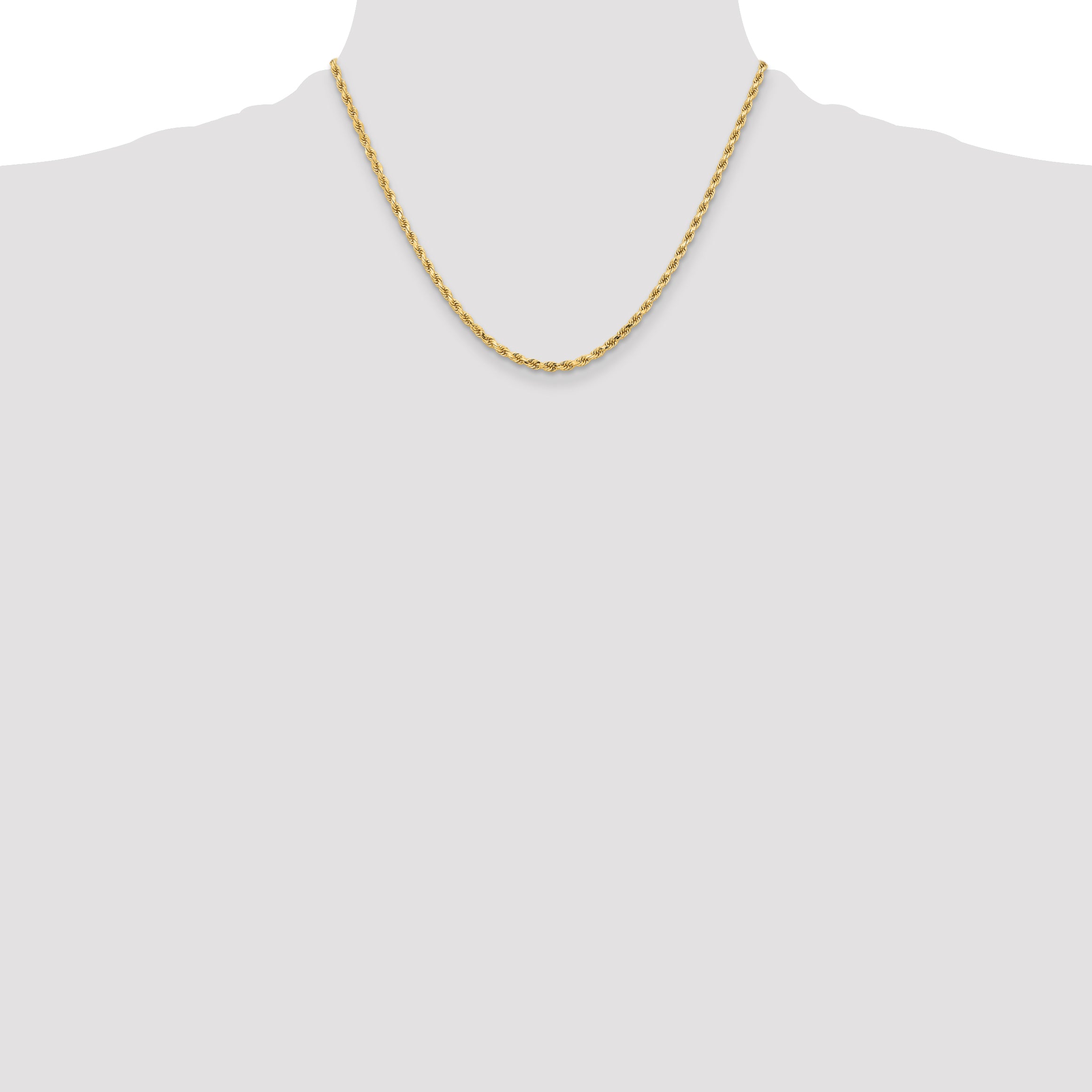 3.25mm 10K Yellow Gold Diamond-Cut Rope Chain - Sophia Jewelers
