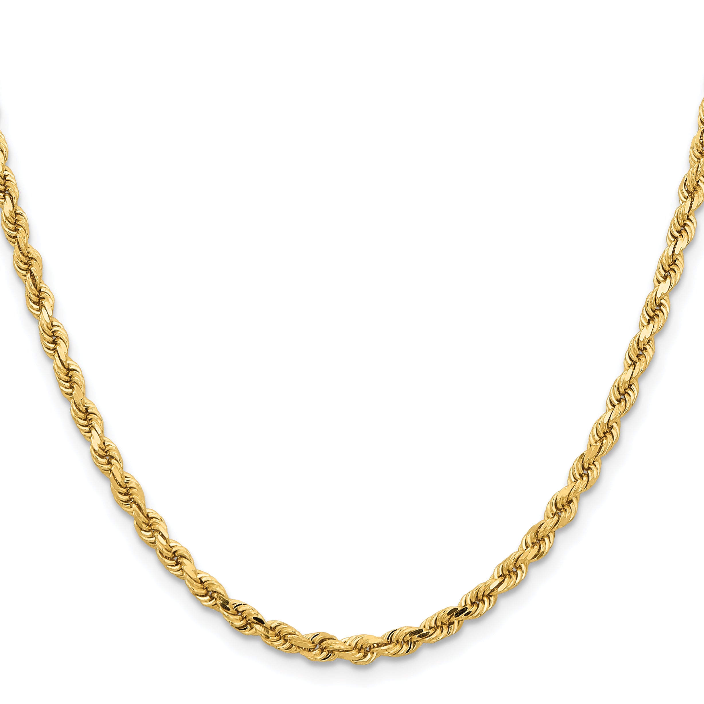 3.75mm 10K Yellow Gold Diamond-Cut Rope Chain Secondary image